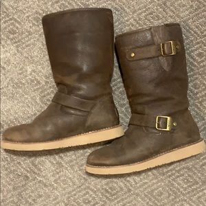 Brown Leather UGG Boots